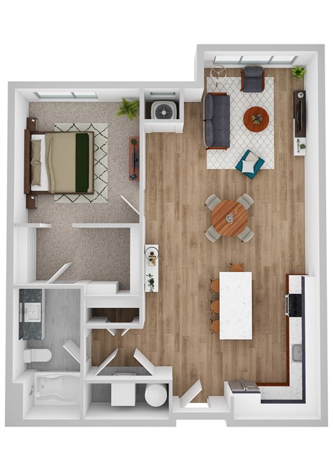Northeast B floor plan image at Park 205, Illinois